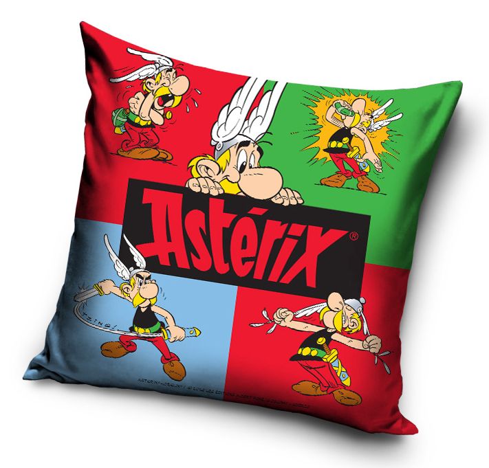 Asterix czerwona poszewka na poduszkę 40x40