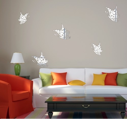 Lustro akrylowe w kształcie motyli
