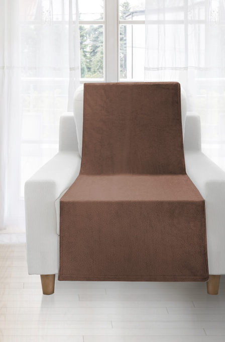 Komplet narzut na kanapę i fotele w kolorze brązowym