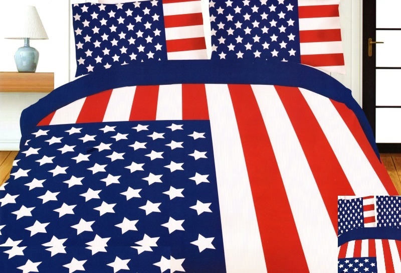 Pościel z mikrowłókna z motywem flagi USA