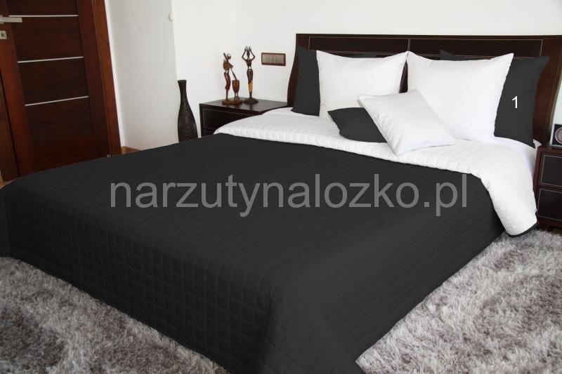 Dwustronne czarno białe narzuty na łóżko
