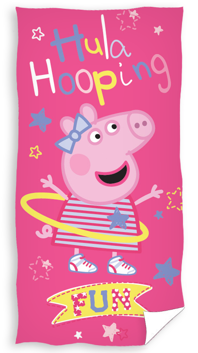 Kąpielowe ręczniki dla dzieci różowe z świnką Pepą
