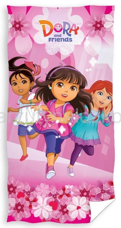 Trzy dziewczynki różowe ręczniki dziecinne z bawełny