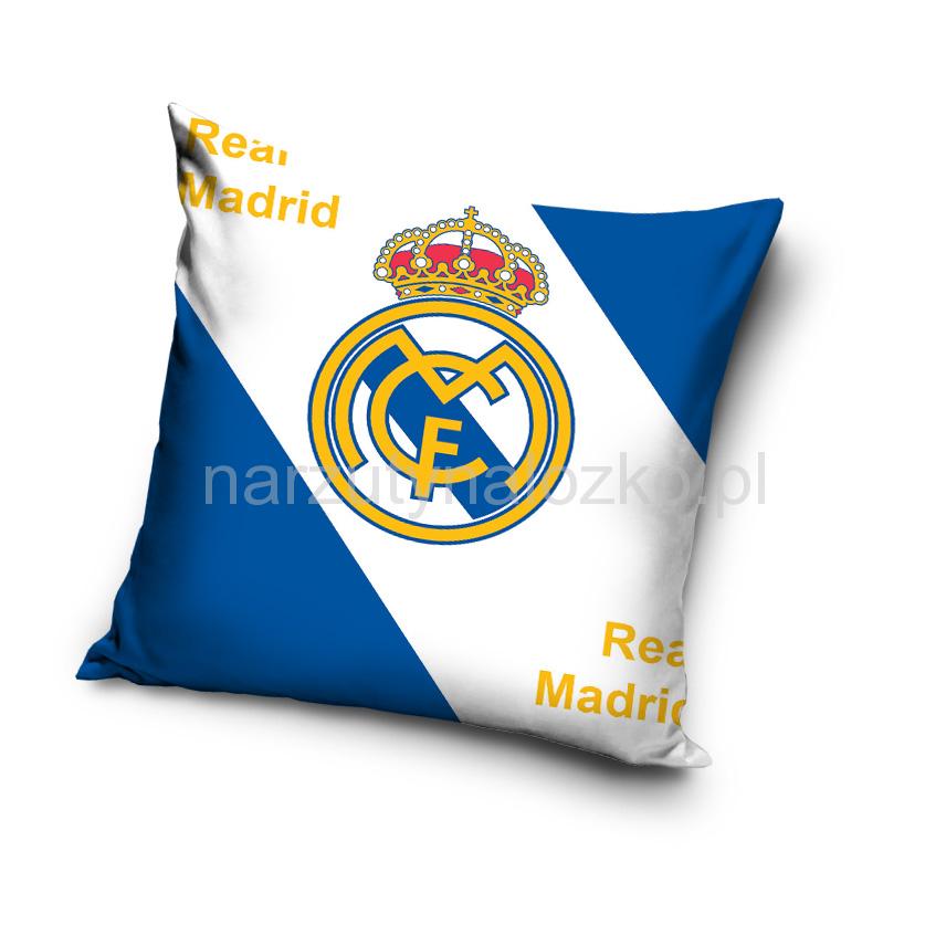 Dziecięca biało niebieska poduszka do pokoju dziecka Real Madrid
