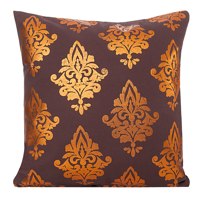 Miedziany wzór ozdobna poszewka na poduszkę w kolorze brązowym