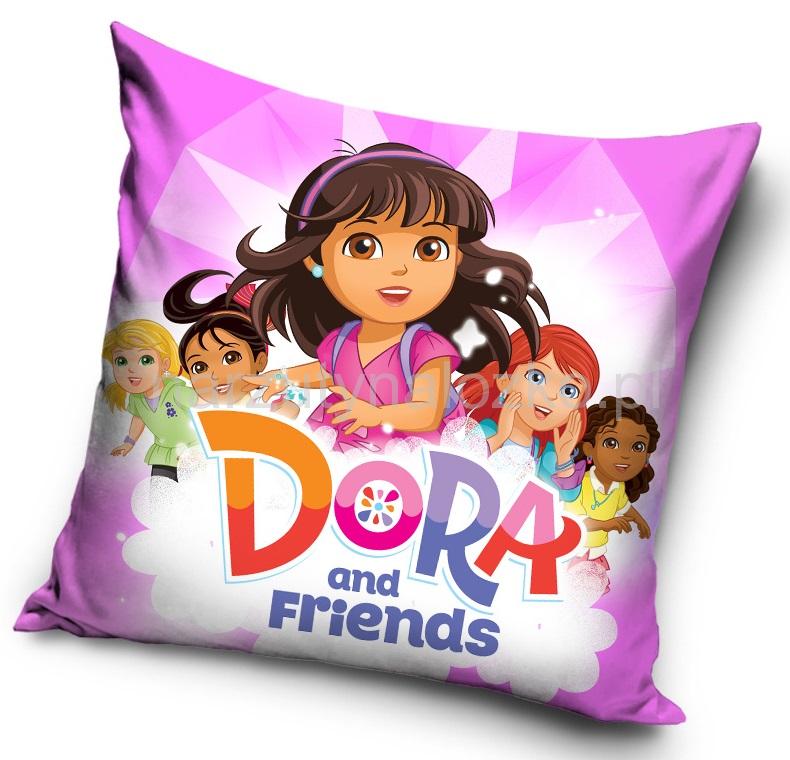 Dora and friends poszewka różowa z bawełny dla dzieci