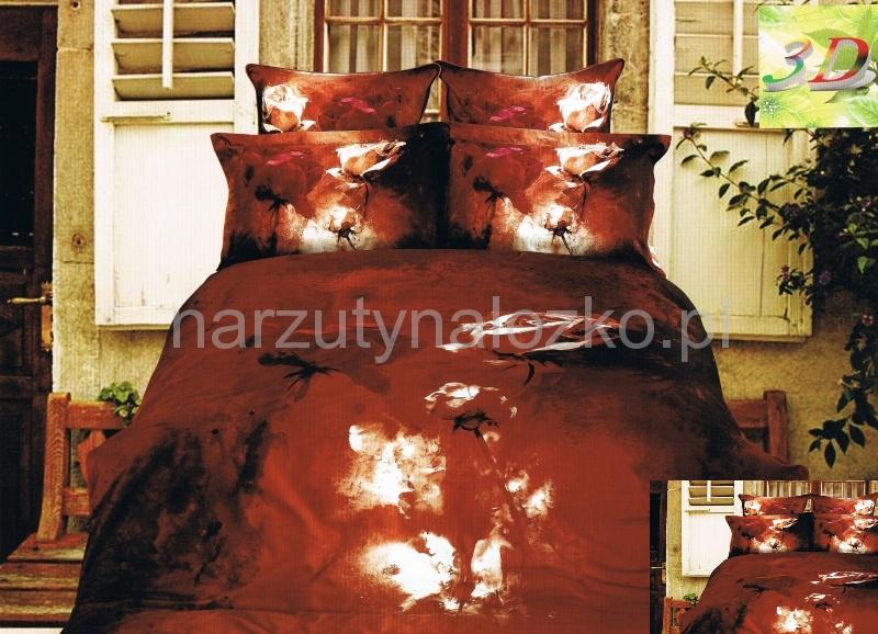Pościel bawełniana w kolorze brązowym na łóżko