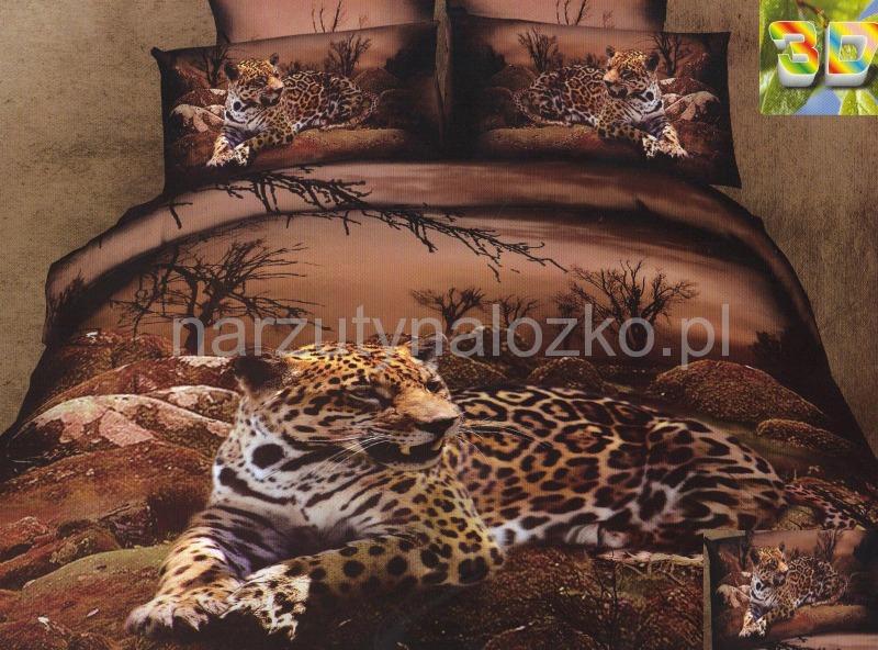 Pościele w kolorze beżowym z wypoczywającym gepardem