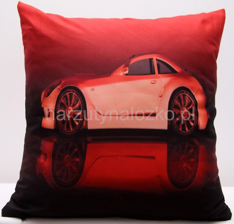 Poszewki na poduszki ozdobne czerwone z samochodem