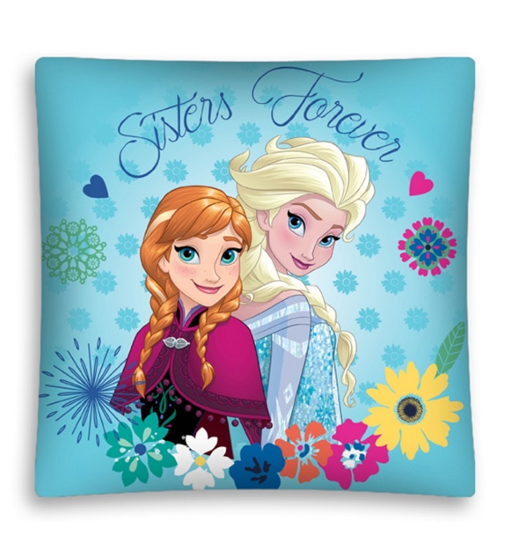 Anna i Elsa błękitne poszewki na poduszki dla dzieci