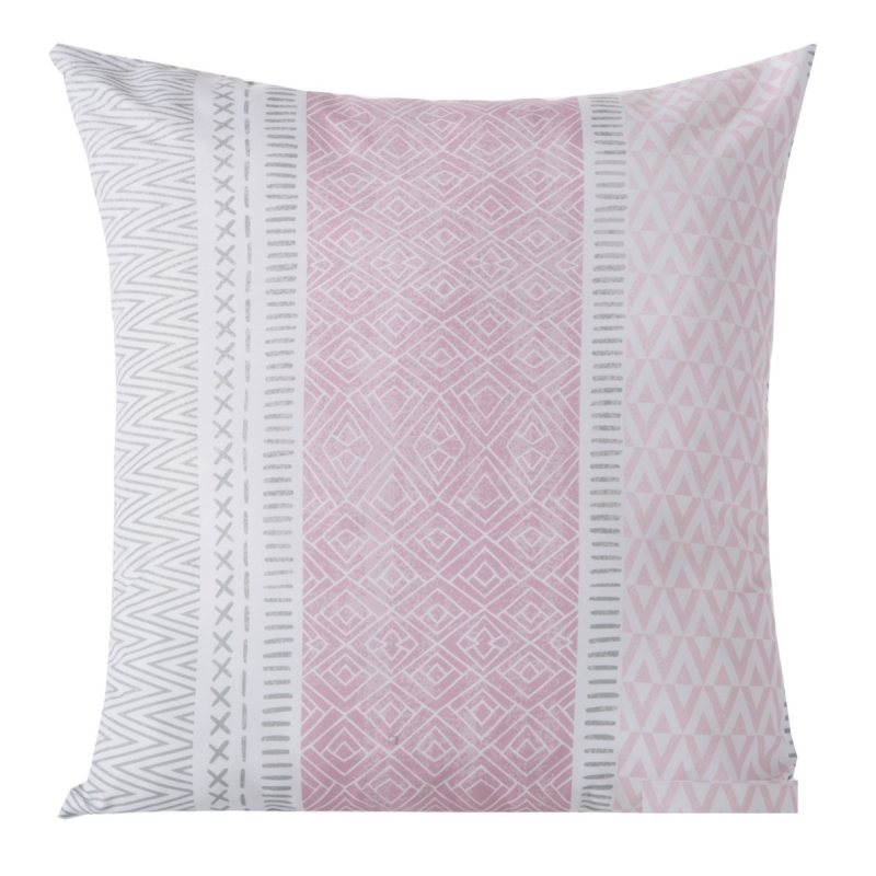 Poszewka na poduszkę w kolorze różowym we wzory