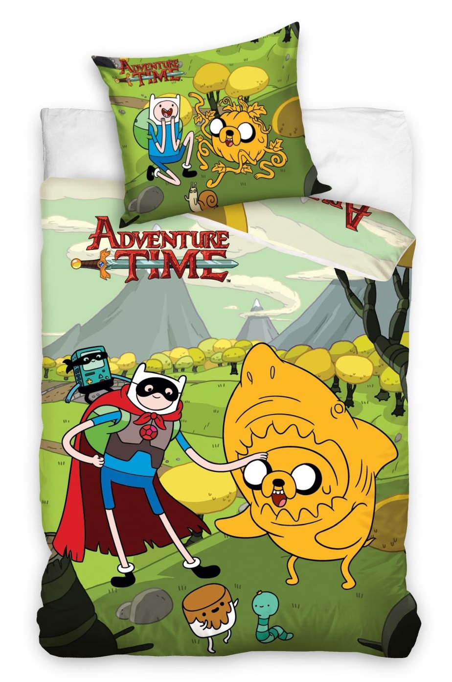 Dziecięca zielona pościel Adventure Time