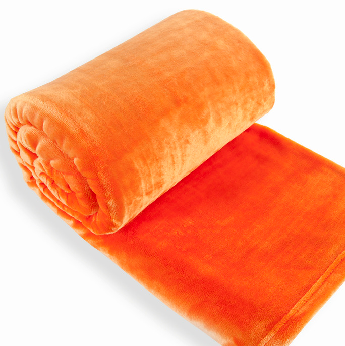 Akrylowy koc 150x200 w kolorze pomarańczowym