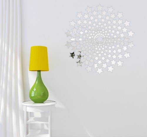 Okrągłe dekoracyjne lustro na ścianę