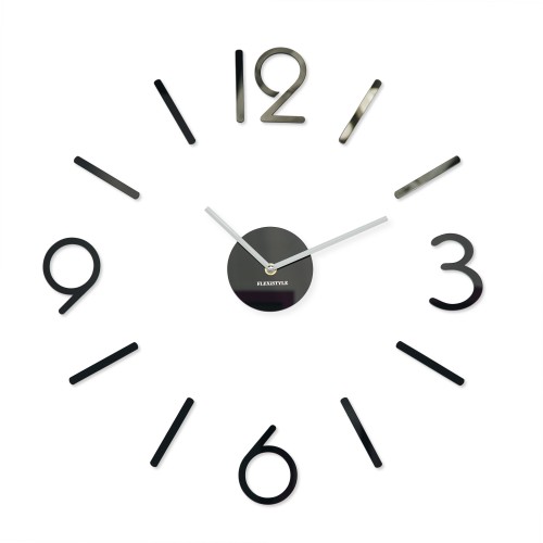 75x75 klasyczny czarny zegar do kuchni