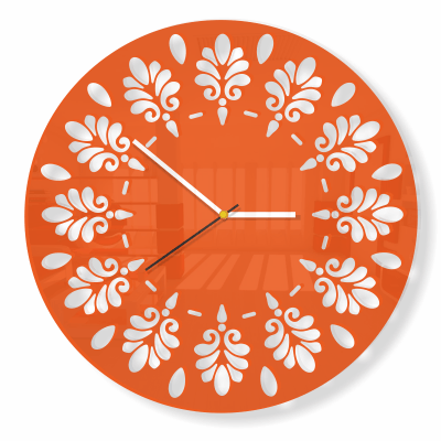 Pomarańczowy zegar do pokoju