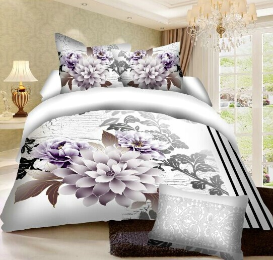 160x200 śliczna małżeńska pościel na łóżko do sypialni z motywem kwiatowym