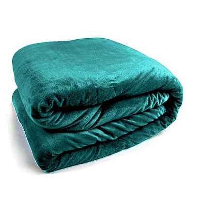 Gładki jednolity modny koc w kolorze zielonym na łóżko do sypialni 150x200
