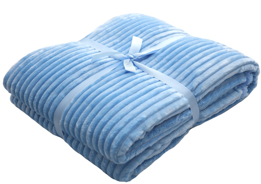 160x200 dwustronne stylowe koce miękkie koloru niebieskiego do sypialni