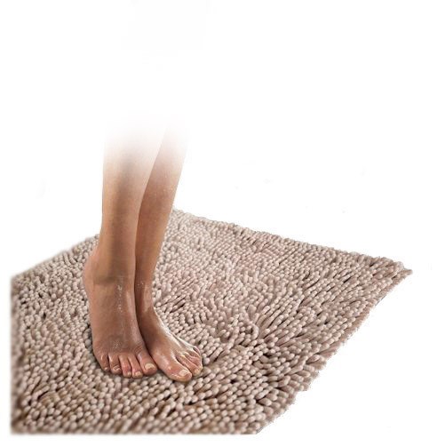 Wysokiej jakości dywaniki łazienkowe z mikrofibry w kolorze beżowym 60x90
