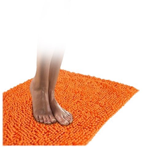 Dekoracyjne miękkie dywaniki do łazienki w kolorze pomarańczowym 50x70