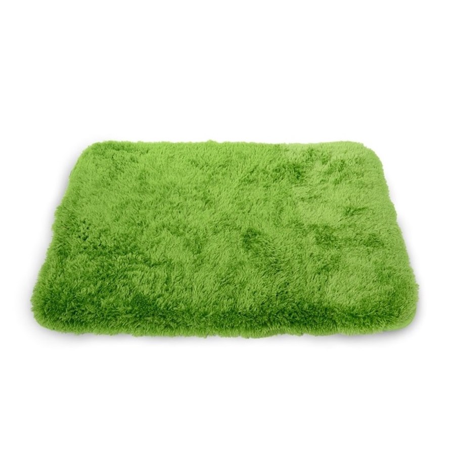 Dekoracyjne dywaniki pluszowe łazienkowe w kolorze zielonym