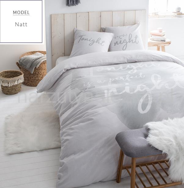 200x220 stylowa bawełniana pościel młodzieżowa koloru szarego na łóżko