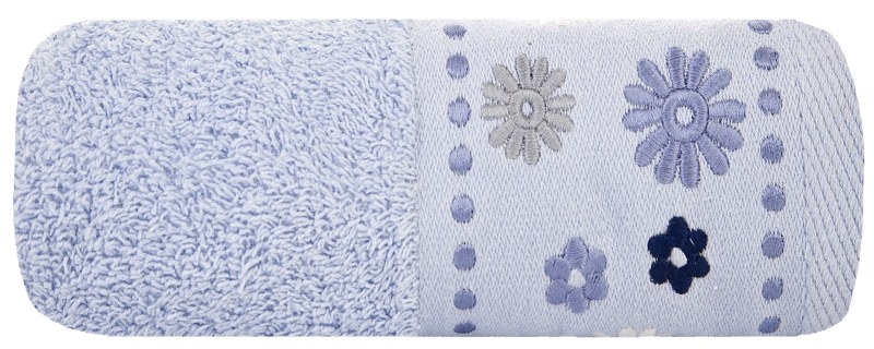Łazienkowy bawełniany dywan w kolorze niebieskim