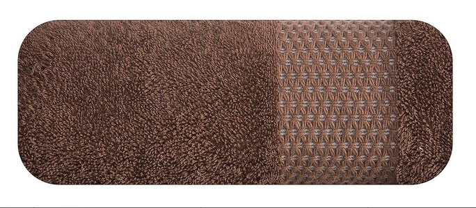 Gładki bawełniany ręcznik 50x90 w kolorze brązowym