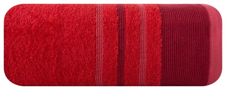 Czerwony jednolity frotte ręcznik 50x90