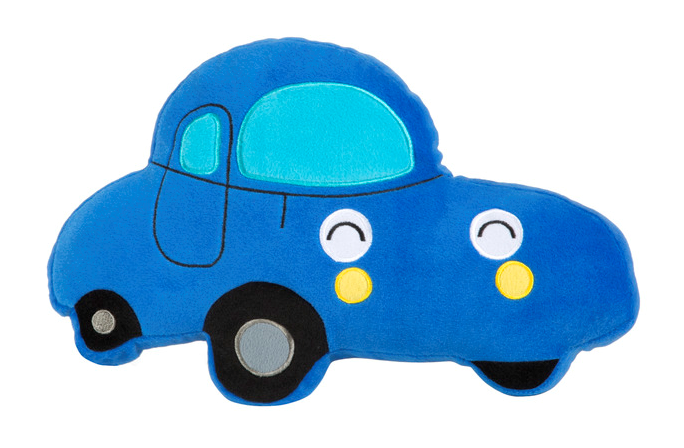 Nowoczesne poduszki dziecięce w kształcie niebieskiego auta