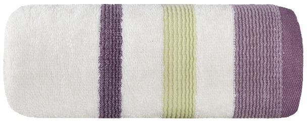 30x50 mały bawełniany ręcznik kremowo fioletowy