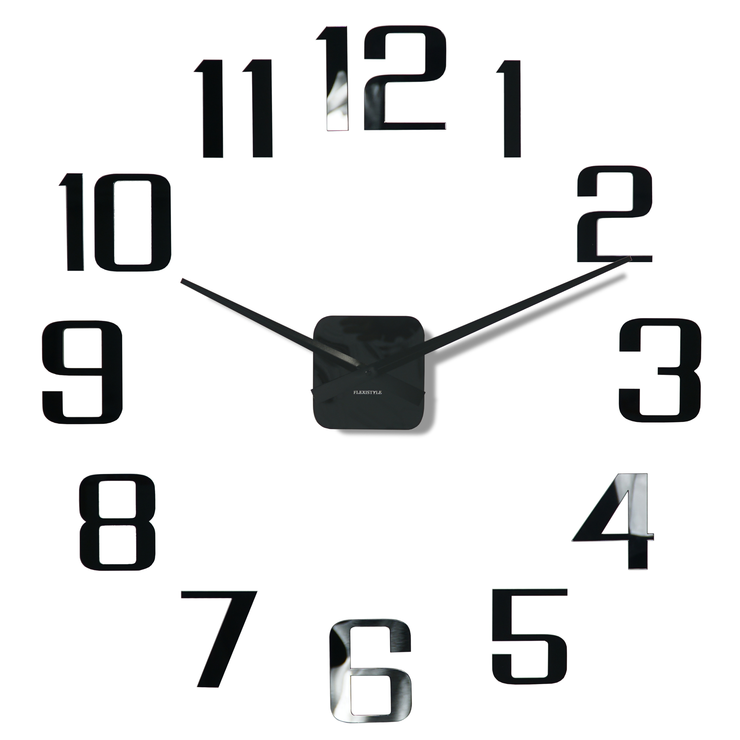 Modny zegar ścienny w kolorze czarnym