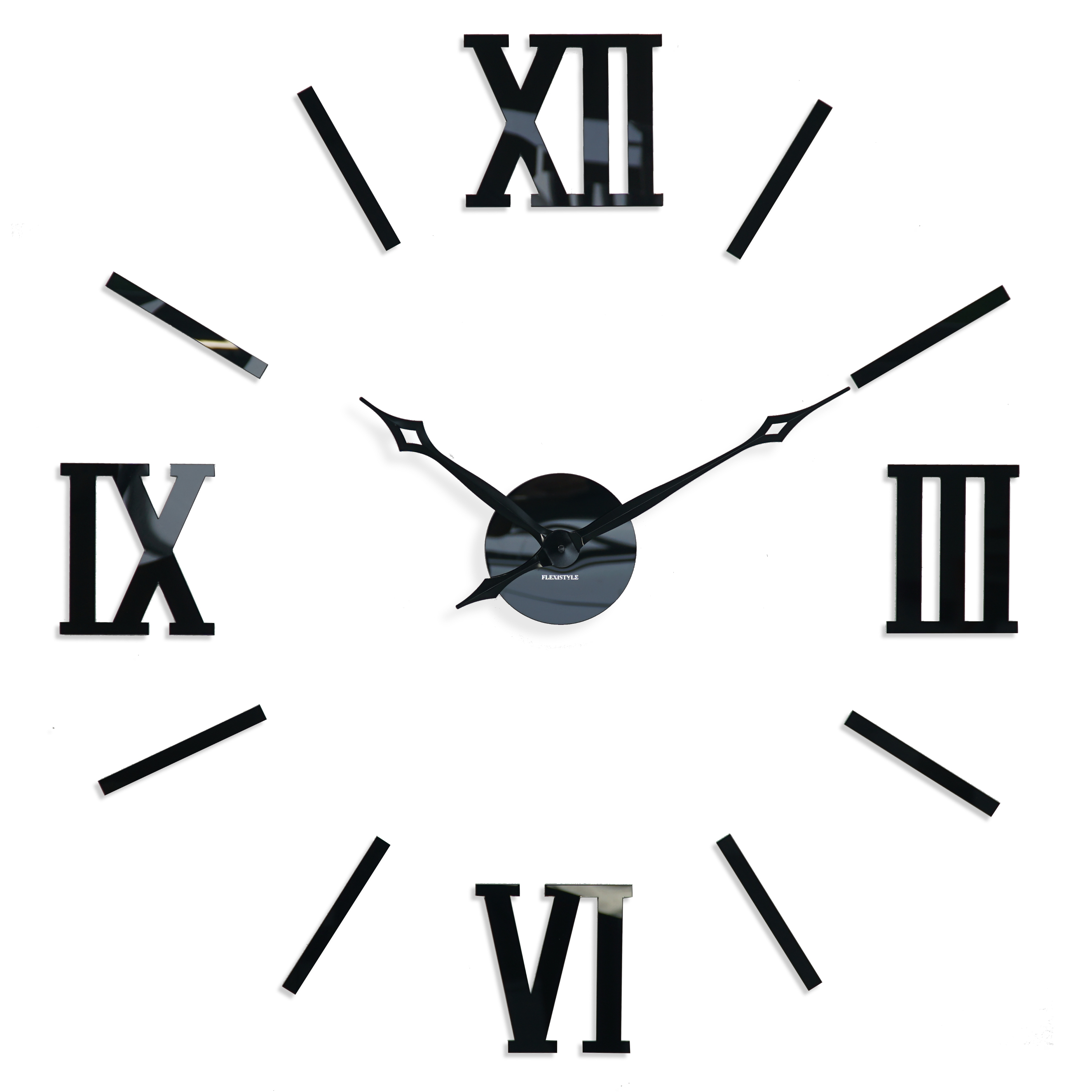 Nowoczesny zegar ścienny rzymsko kreskowy