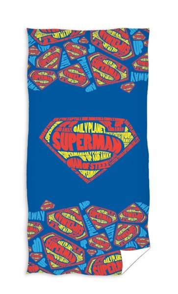Ręcznik superman w kolorze niebieskim 70x140