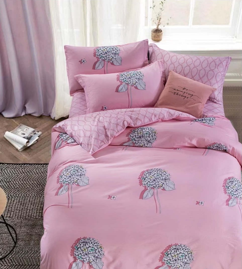 Młodzieżowa różowa pościel na łóżko do sypialni