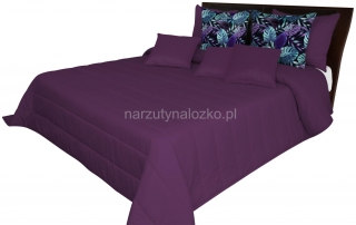 Jednolite fioletowe narzuty na łóżko do pokoju