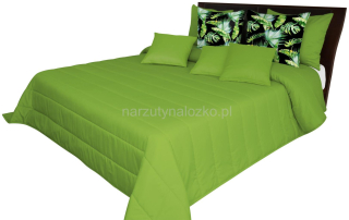 Unikatowa narzuta na łóżko w zielonym kolorze