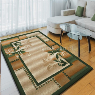 Modne dywany do salonu w kolorze zielonym