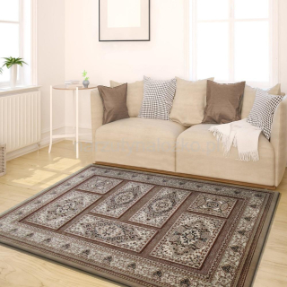 Złote dywany pokojowe w stylu vintage