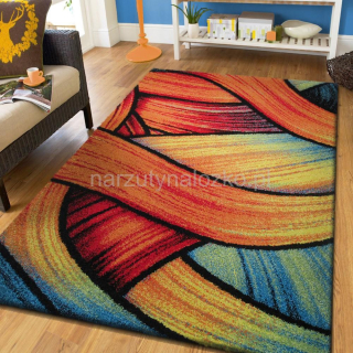 Kolorowy dywan z ozdobnym splotem 120x170