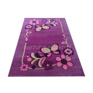 Modne dywany fioletowe dla dziewczynki 125x160