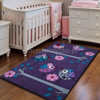 Fioletowe dywany nowoczesne we wzory 160x220
