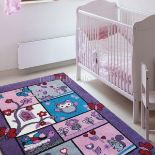 Dywany nowoczesne fioletowe do pokoju dziecięcego