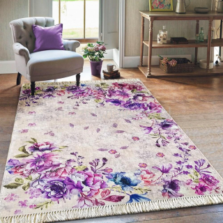 Fioletowy antypoślizgowy dywan